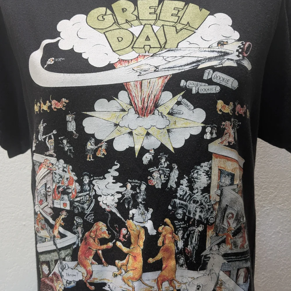 Green Day Black Graphic Tee Sz M - Picture 2 of 7